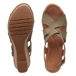 Clarks Elleri Rae Olive Nubuck -Clarks 26171446 W 7