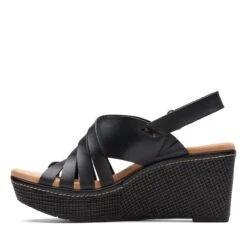 Clarks Elleri Grace Black Leather -Clarks 26171531 W 5