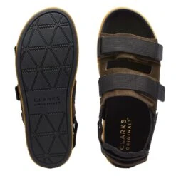 Clarks Overleigh Tor Olive Combination -Clarks 26171617 W 7