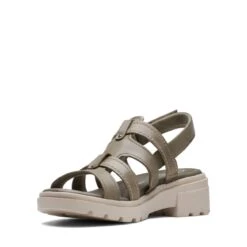 Clarks Coast Shine Olive Leather -Clarks 26171726 W 4
