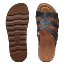 Clarks Yacht Coral Black Leather -Clarks 26171761 W 7