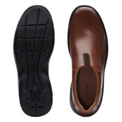 Clarks Gessler Step Dark Tan Leather -Clarks 26171776 W 7