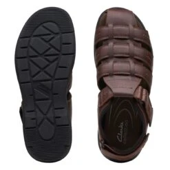 Clarks Walkford Fish Brown Tumbled 15 Clarks Walkford Fish Brown Tumbled -Clarks 26171794 W 7