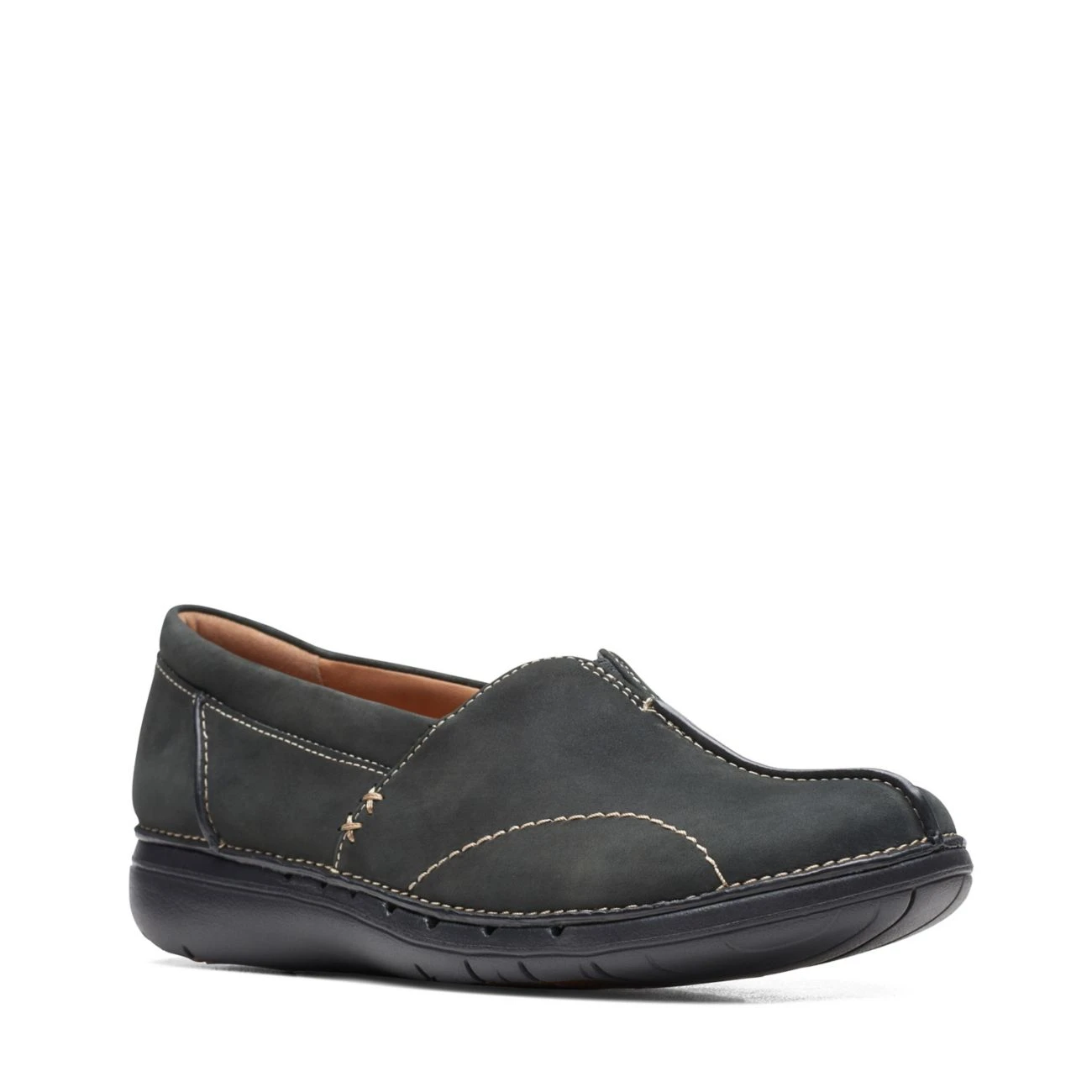 Clarks Un Loop Stride Black Nubuck 4 Clarks Un Loop Stride Black Nubuck - Image 2