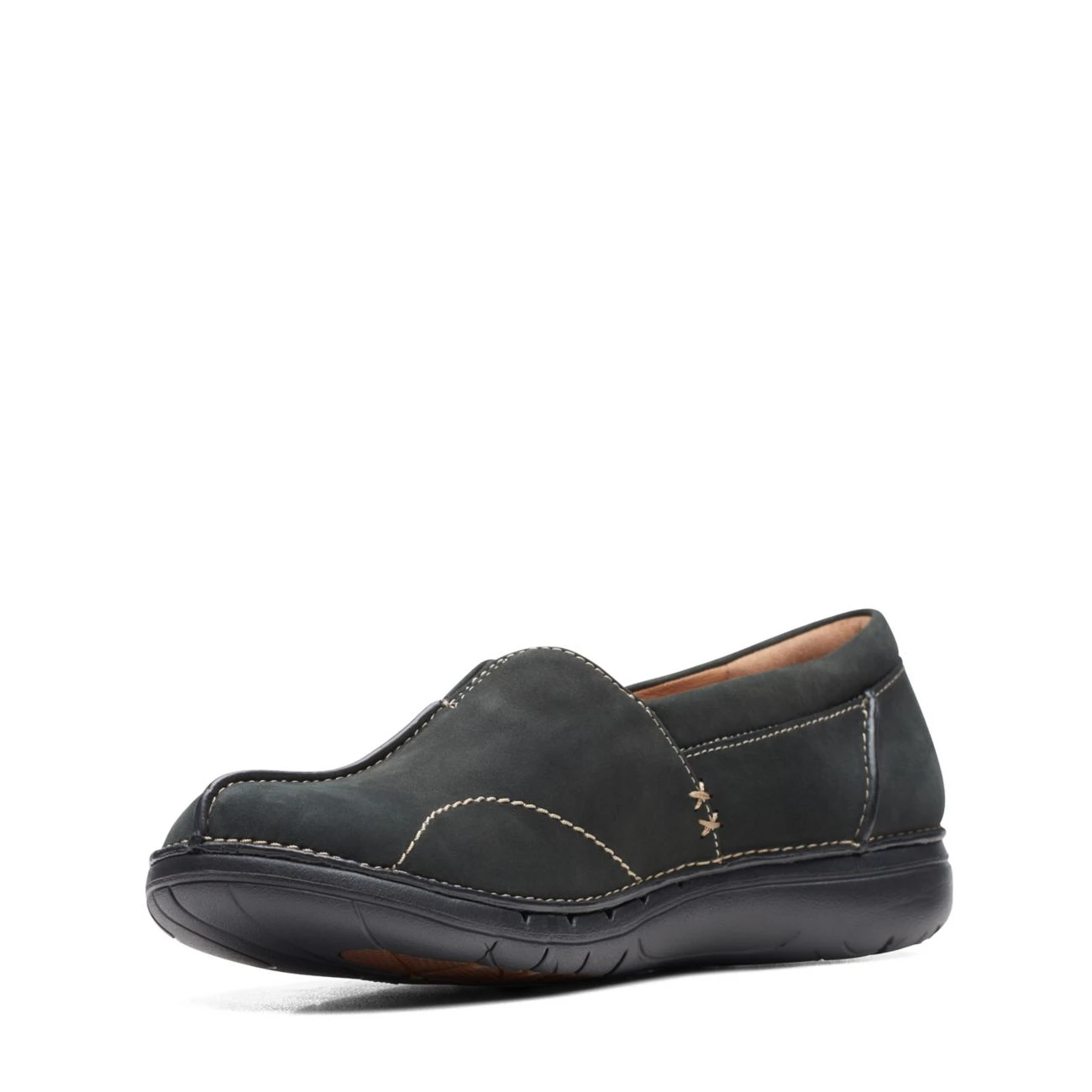 Clarks Un Loop Stride Black Nubuck 6 Clarks Un Loop Stride Black Nubuck - Image 4