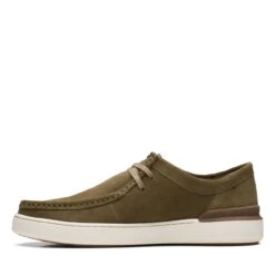 Clarks Court Lite Wally Dark Olive Suede -Clarks 26171983 W 5