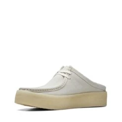 Clarks Wallabee Cup Lo Off White Suede -Clarks 26171996 W 4