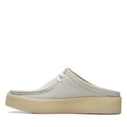 Clarks Wallabee Cup Lo Off White Suede -Clarks 26171996 W 5