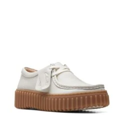 Clarks Torhill Bee Off White Leather -Clarks 26172085 W 2