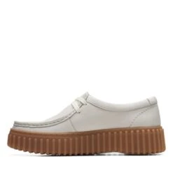 Clarks Torhill Bee Off White Leather -Clarks 26172085 W 5