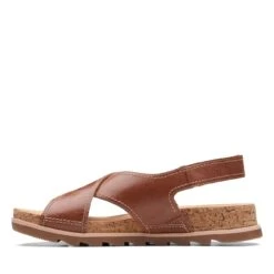 Clarks Yacht Cross Tan Leather -Clarks 26172154 W 5