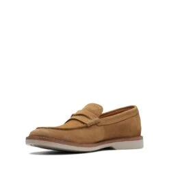 Clarks Atticus LT Slip Dark Sand Suede -Clarks 26172440 W 4