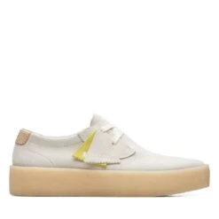 Clarks Ashcott Cup Off White Suede
