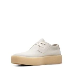 Clarks Ashcott Cup Off White Suede 12 Clarks Ashcott Cup Off White Suede -Clarks 26172515 W 4