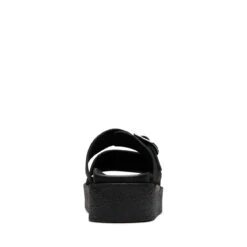 Clarks Crepe Slide Black Nubuck -Clarks 26172567 W 6
