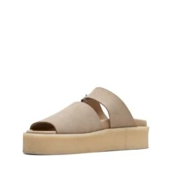 Clarks Crepe Slide Sand Suede -Clarks 26172568 W 4