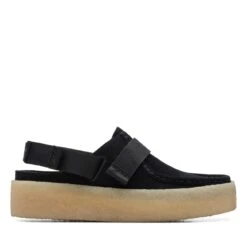 Clarks WallaCup Strap Black Suede