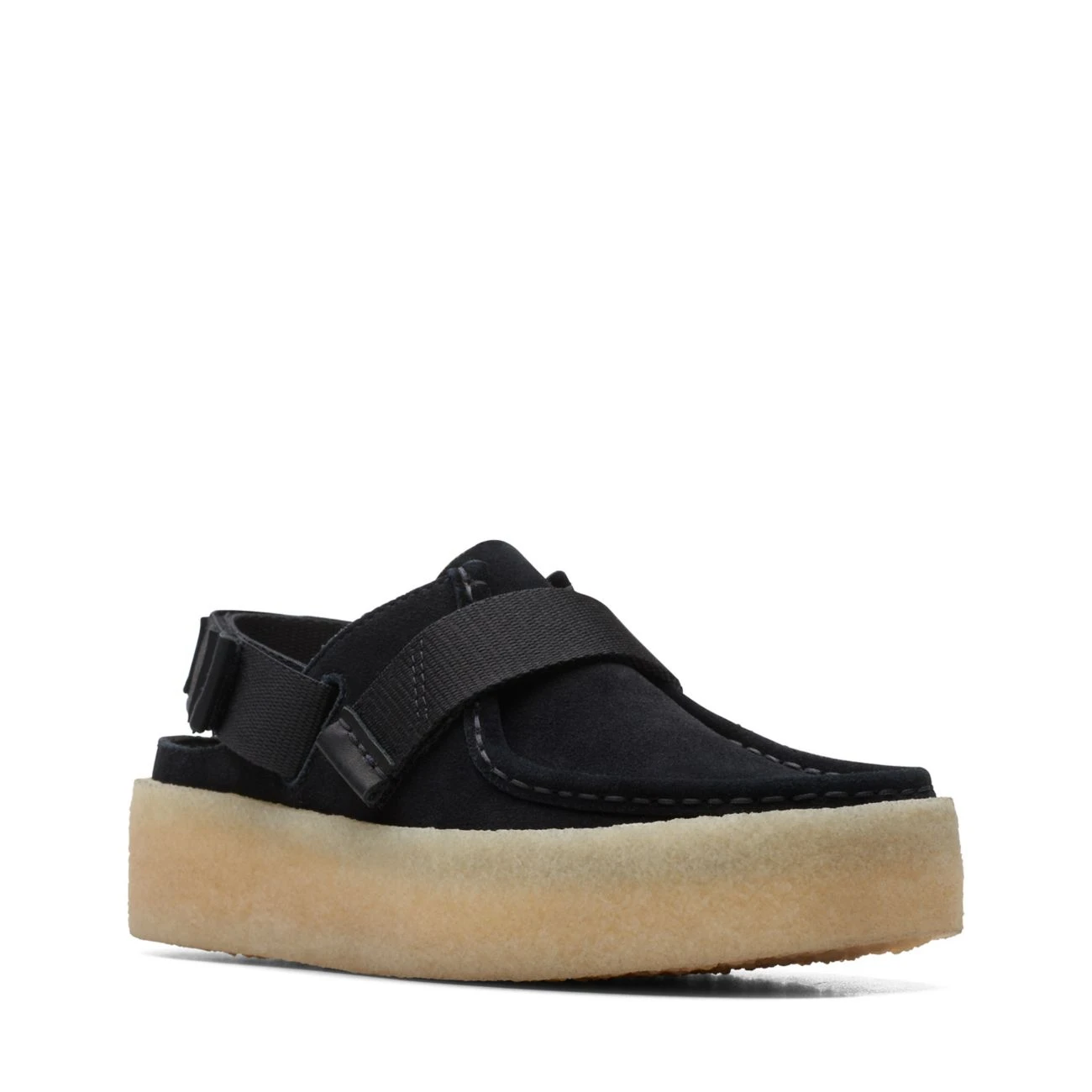 Clarks WallaCup Strap Black Suede 4 Clarks WallaCup Strap Black Suede - Image 2