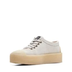 Clarks Tor Hoop Off White Suede -Clarks 26172600 W 4