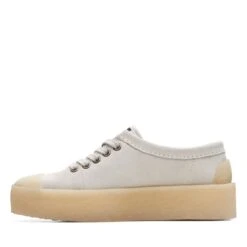 Clarks Tor Hoop Off White Suede -Clarks 26172600 W 5