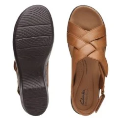 Clarks Merliah Echo Tan Leather 15 Clarks Merliah Echo Tan Leather -Clarks 26172748 W 7