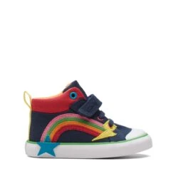 Clarks Foxing Tor Hi Toddler Navy Combination