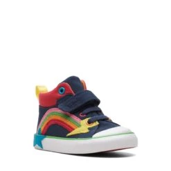 Clarks Foxing Tor Hi Toddler Navy Combination -Clarks 26173005 W 2