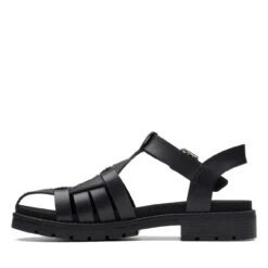 Clarks Orinoco Band Black Leather -Clarks 26173526 W 5