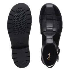 Clarks Orinoco Band Black Leather -Clarks 26173526 W 7