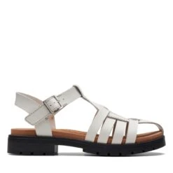 Clarks Orinoco Band Off White Leather