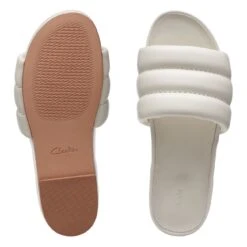 Clarks Pure Soft Off White Leather -Clarks 26173701 W 7